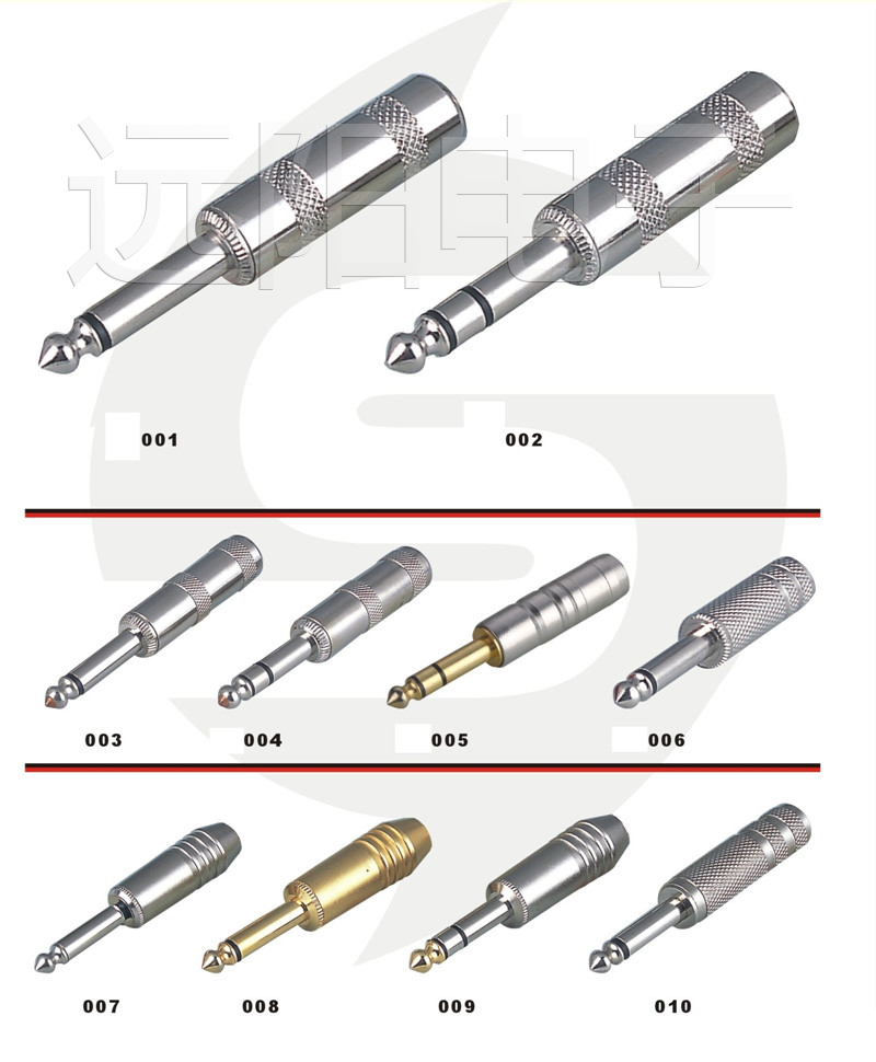 6.35音响插头(高档装配式)